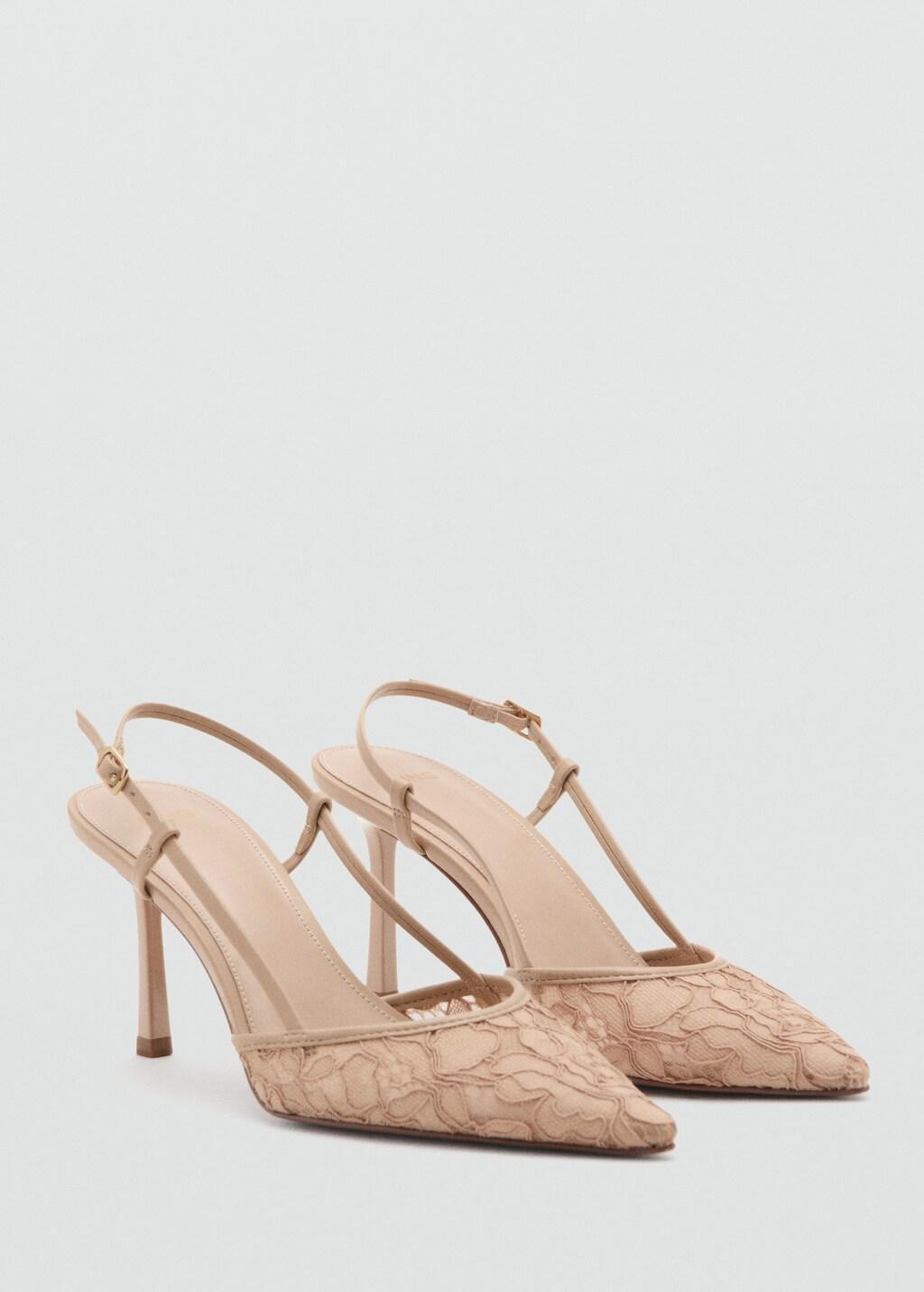 Beige Embroidered Pointed-Toe Shoe, Light-Pastel Pink, large image number 0