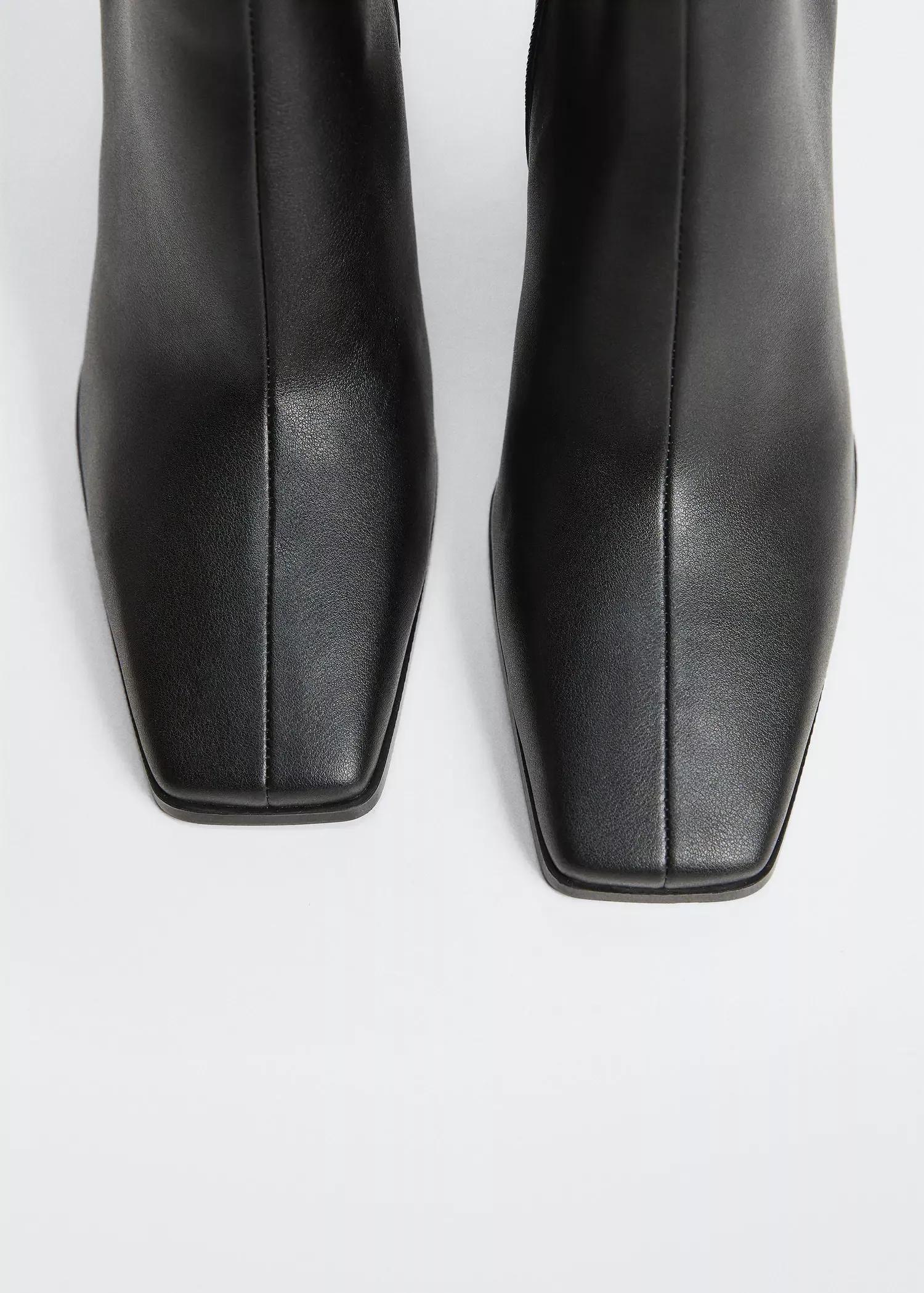 Black Squared-Toe Ankle Boots, , large image number 2