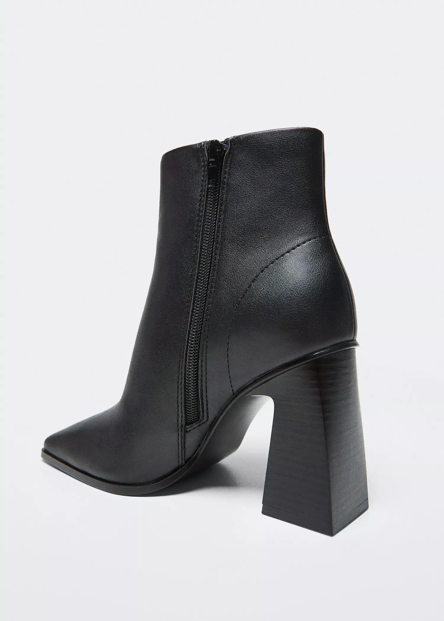 Black Squared-Toe Ankle Boots, , large image number 3