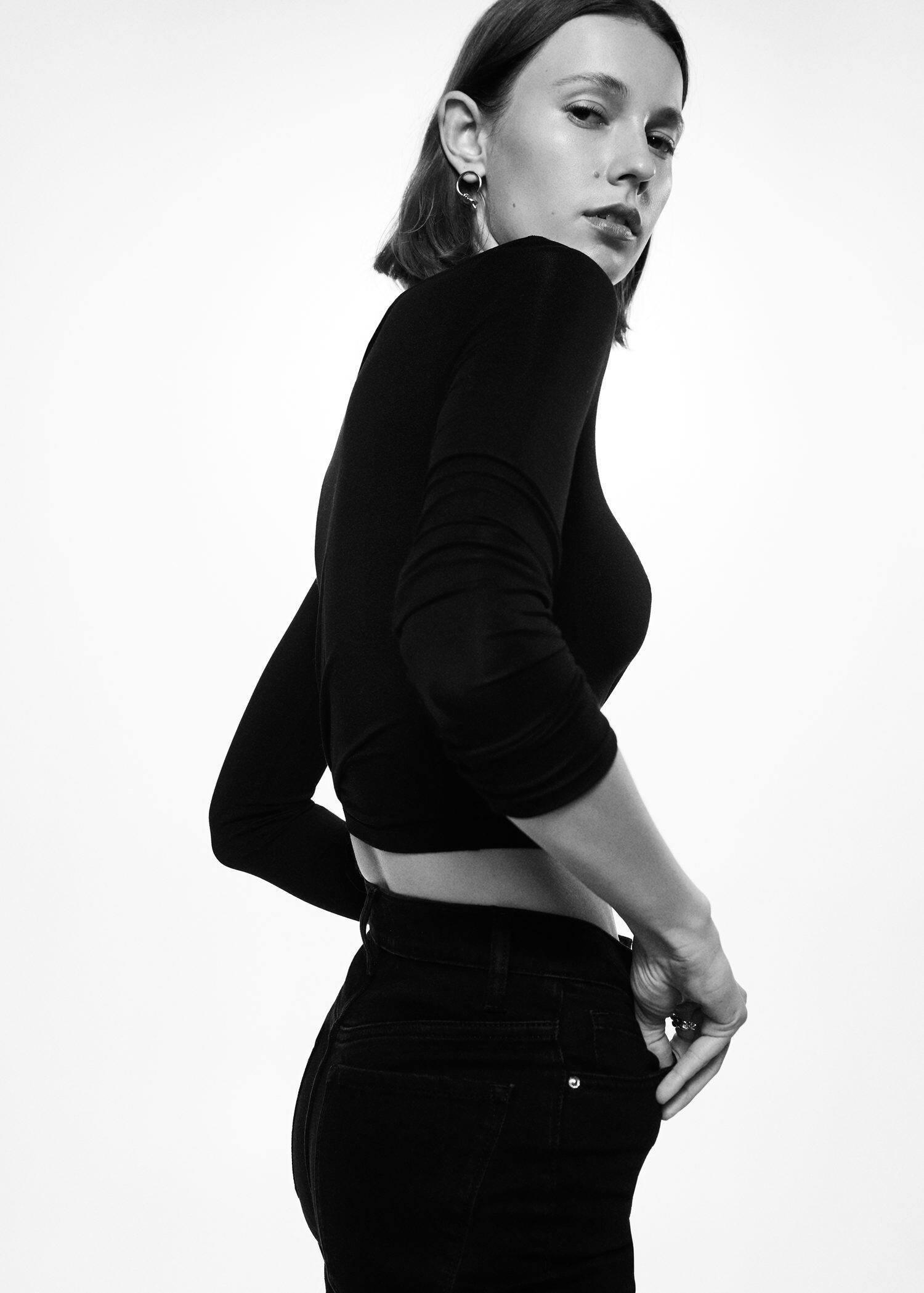 Grey High-Waist Bootcut Jeans, , large image number 2