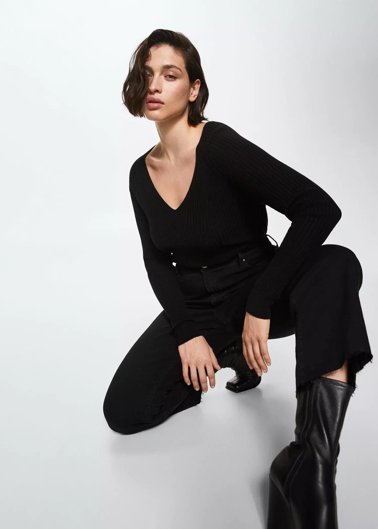 Grey High-Waist Bootcut Jeans, , large image number 7