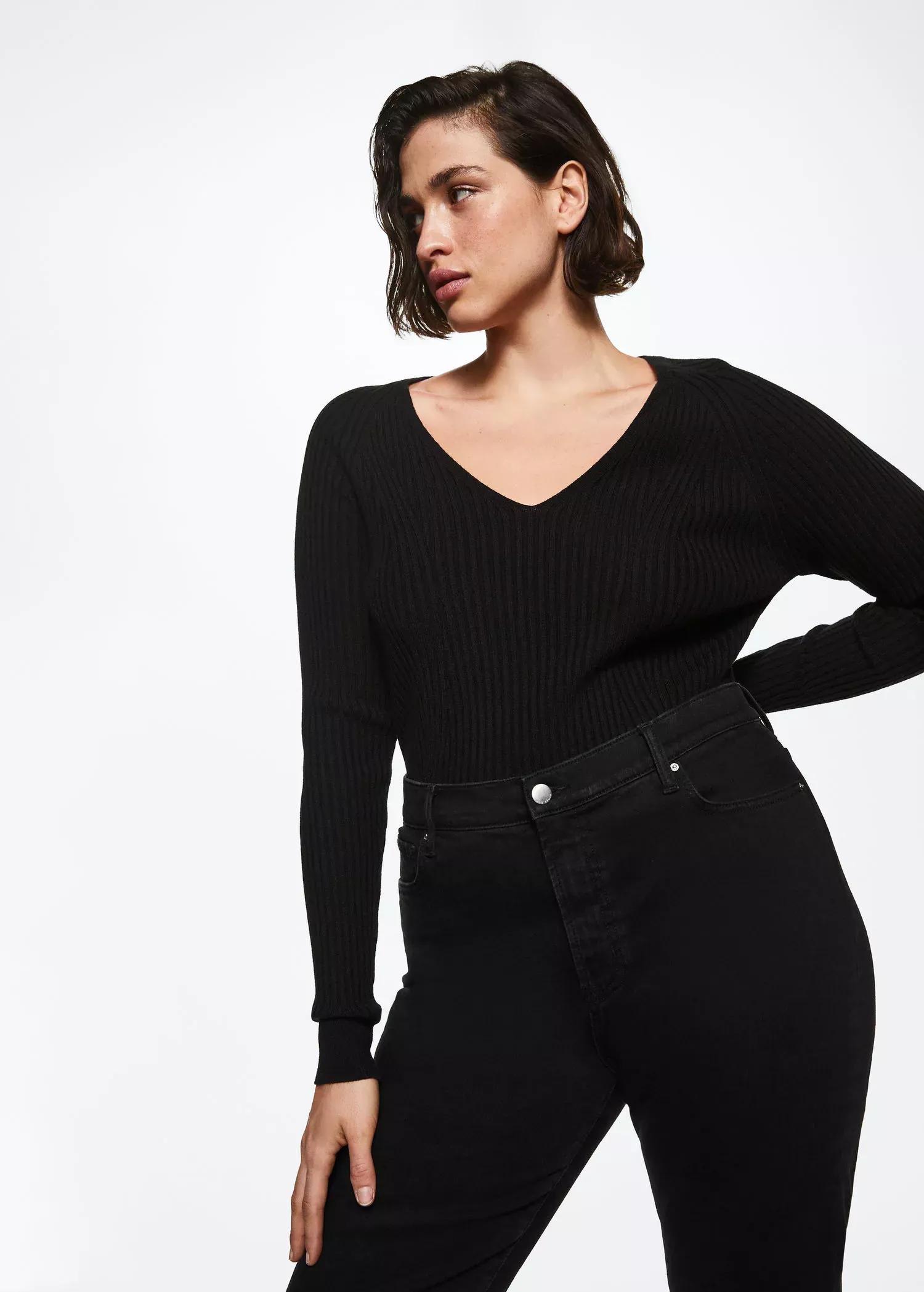 Grey High-Waist Bootcut Jeans, , large image number 8