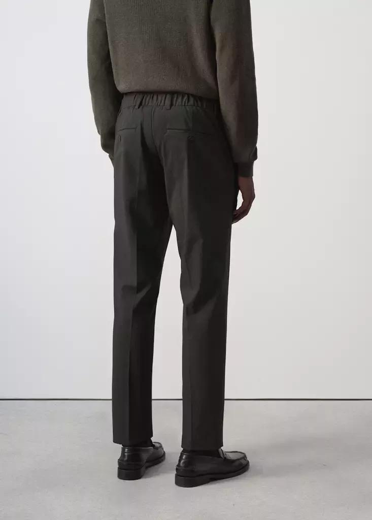 Khaki Bologna Cropped Slim-Fit Trousers, , large image number 2
