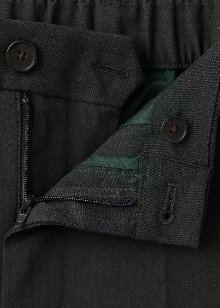 Khaki Bologna Cropped Slim-Fit Trousers, , large image number 7