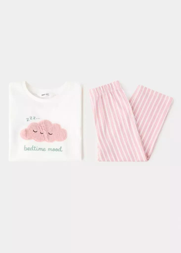 White Full Cloud Cotton Pyjama Set, , large image number 3