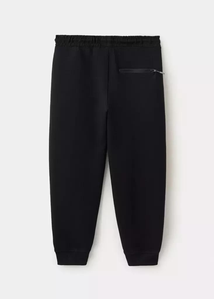 Black Cotton Jogger-Style Trousers, , large image number 1