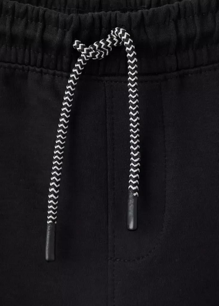 Black Cotton Jogger-Style Trousers, , large image number 2