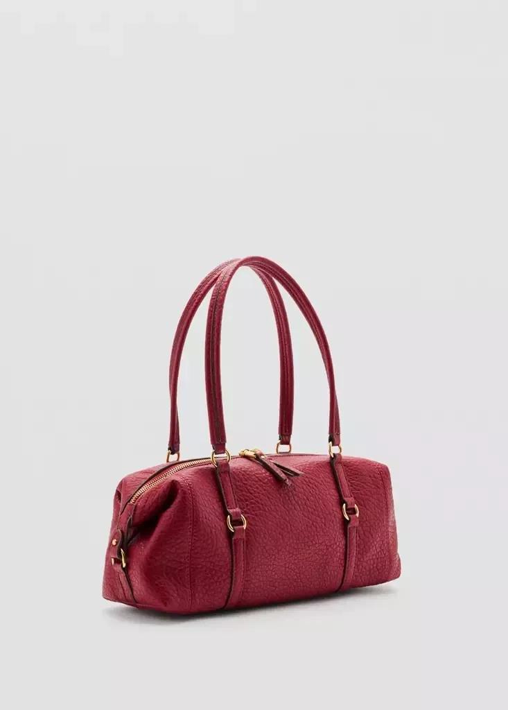 Red Faux-Leather Shoulder Bag, Red, medium