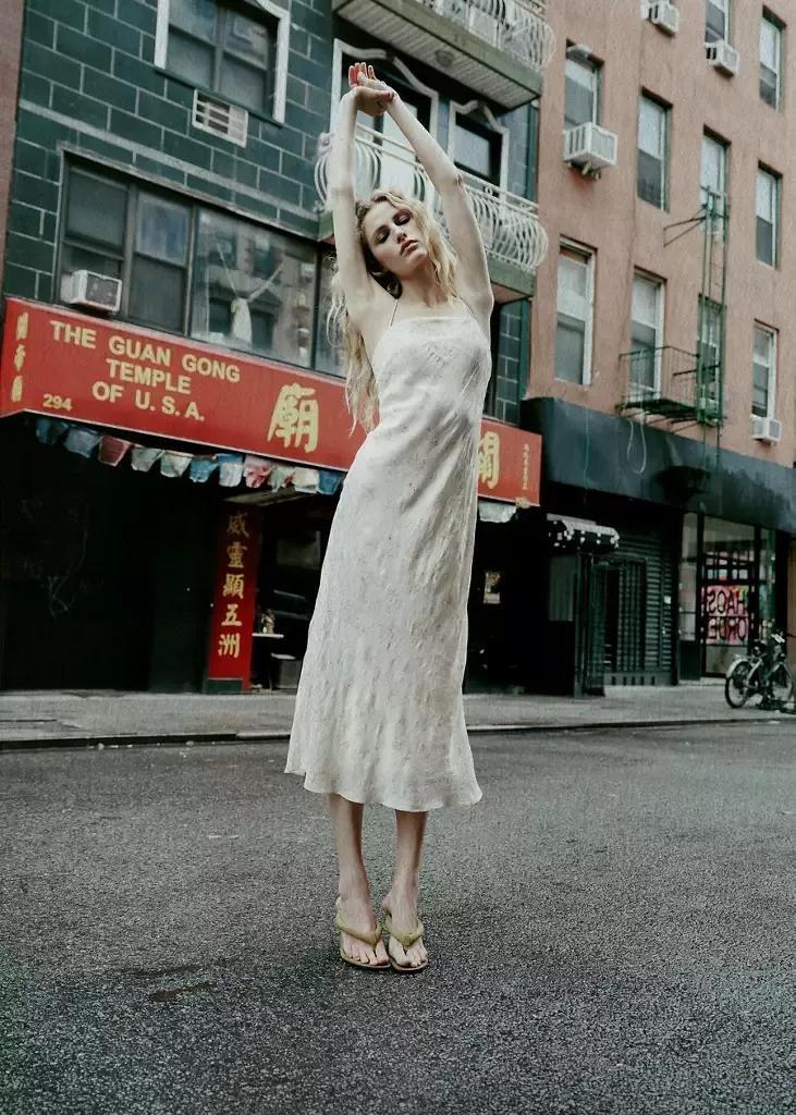 White Floral Print Lace Dress, White, large image number 0