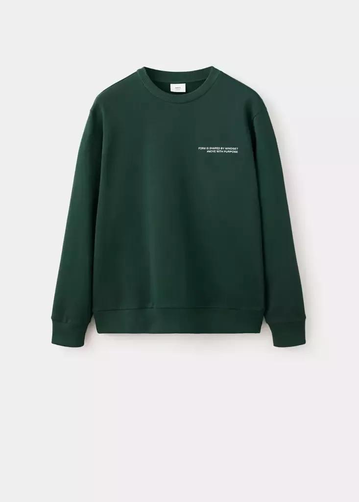 Green Printed Sweatshirt Cotton, , large image number 5