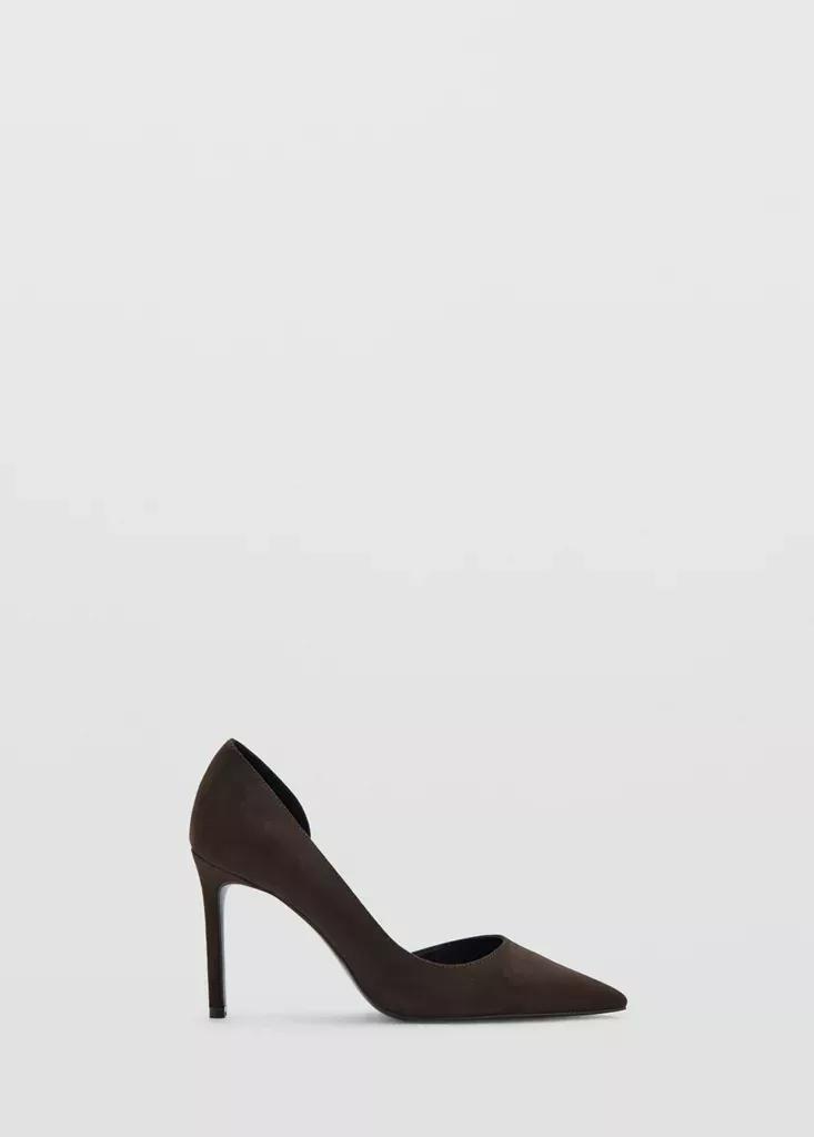 Brown Stiletto heel shoe, Dark Brown, medium