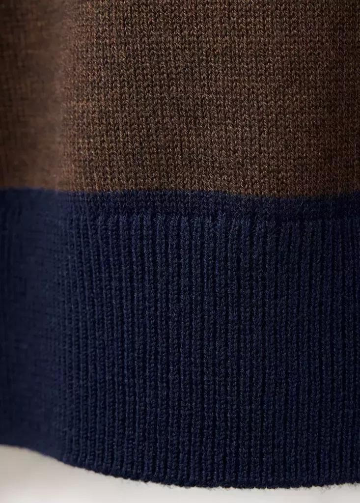 Brown Cardigan With Buttons And Lapel Collar, Brown, large image number 2
