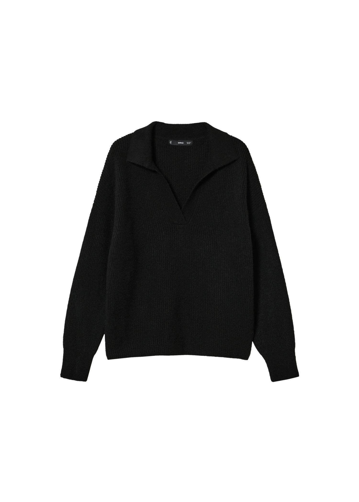 black Polo neck sweater, , large image number 0
