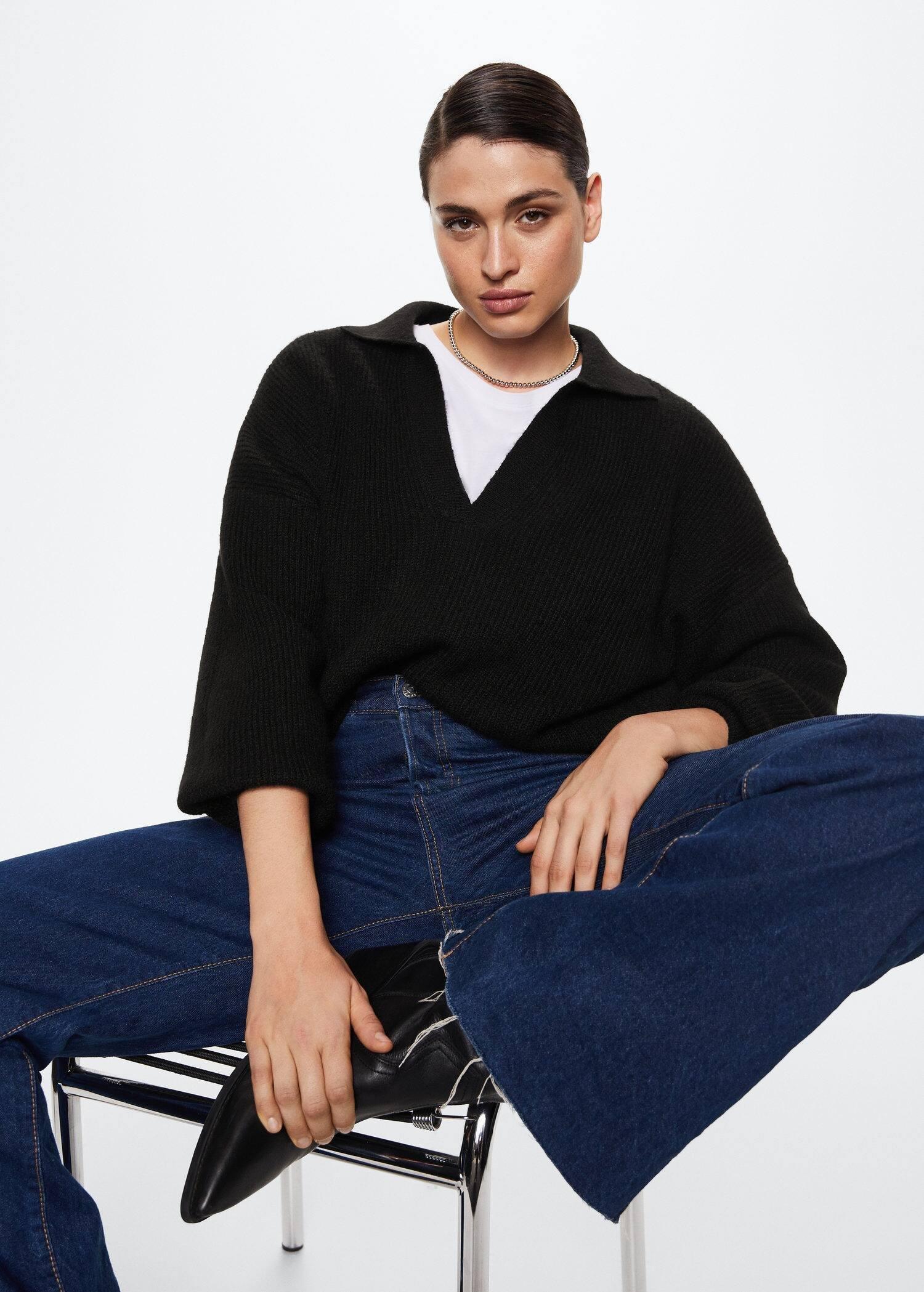 black Polo neck sweater, , large image number 9