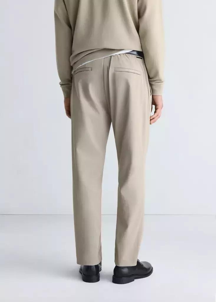 Beige Thermolite Regular Fit Trousers, Light Beige, medium