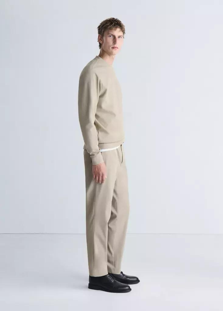 Beige Thermolite Regular Fit Trousers, Light Beige, large image number 5