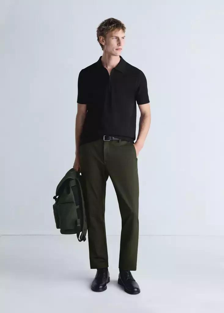 Green Slim-Fit Comfort Thermolite Trousers, Dark Green, medium