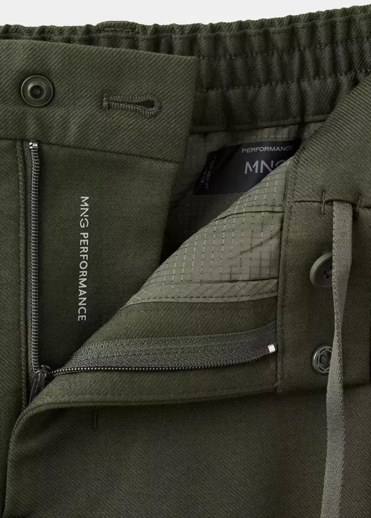 Green Slim-Fit Comfort Thermolite Trousers, Dark Green, large image number 7