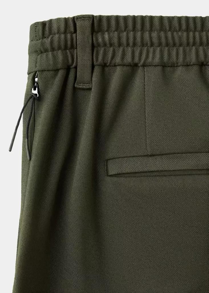 Green Slim-Fit Comfort Thermolite Trousers, Dark Green, large image number 8