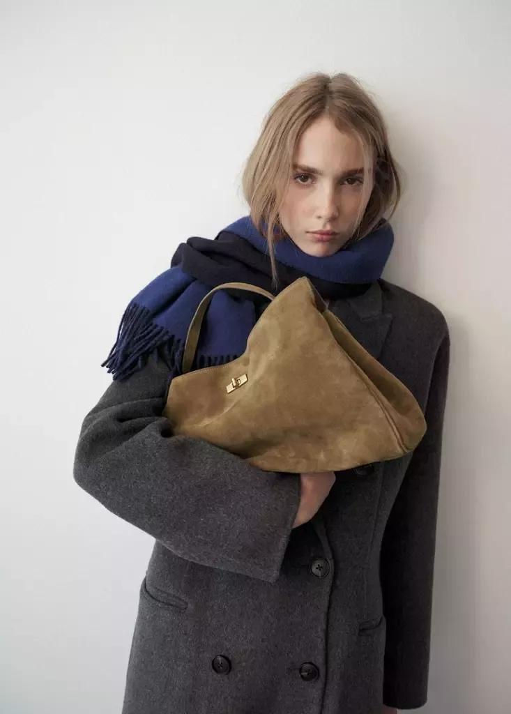 Brown Leather Shoulder Bag, Medium Brown, large image number 0