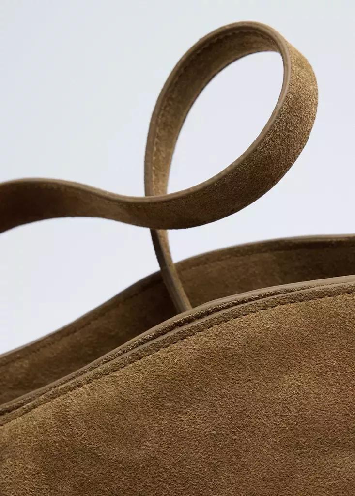 Brown Leather Shopper Bag With Charm And Mirror, Medium Brown, large image number 5