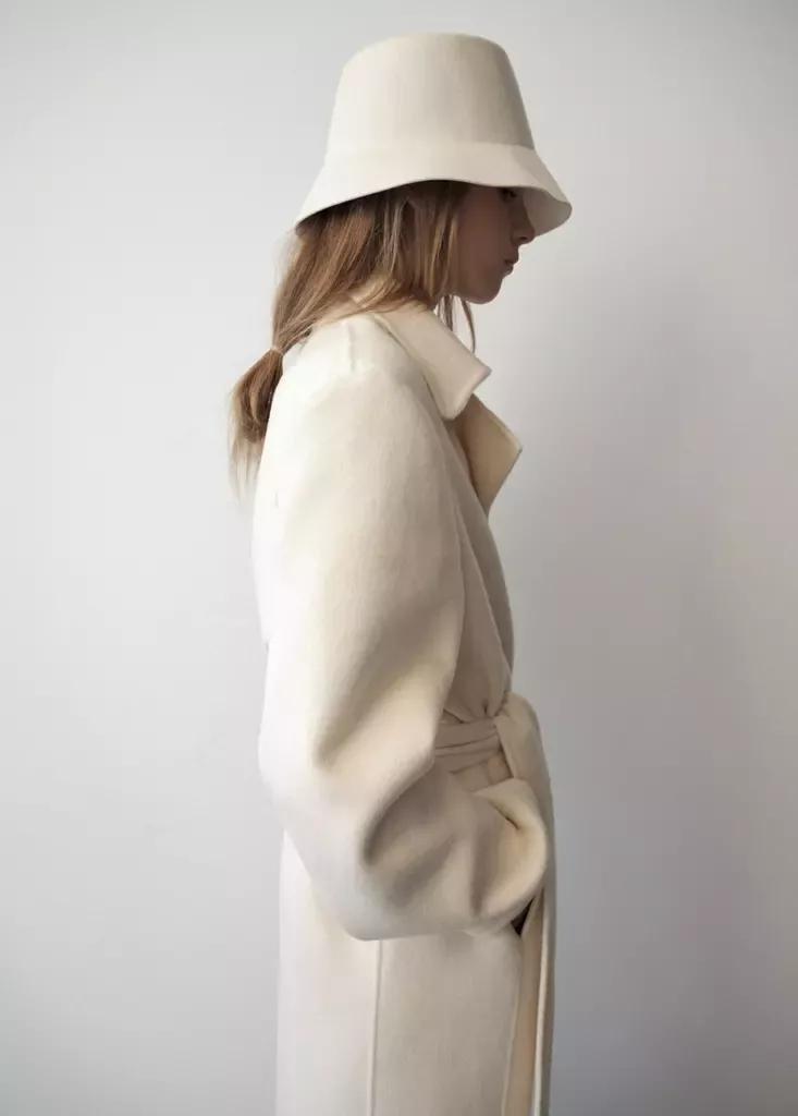 Cream 100% Wool Bucket Hat, Light Beige, large image number 0
