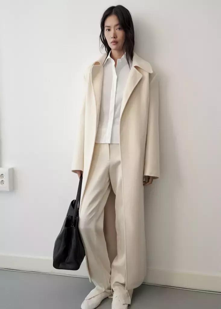 White Straight Cut Shirt, White, medium
