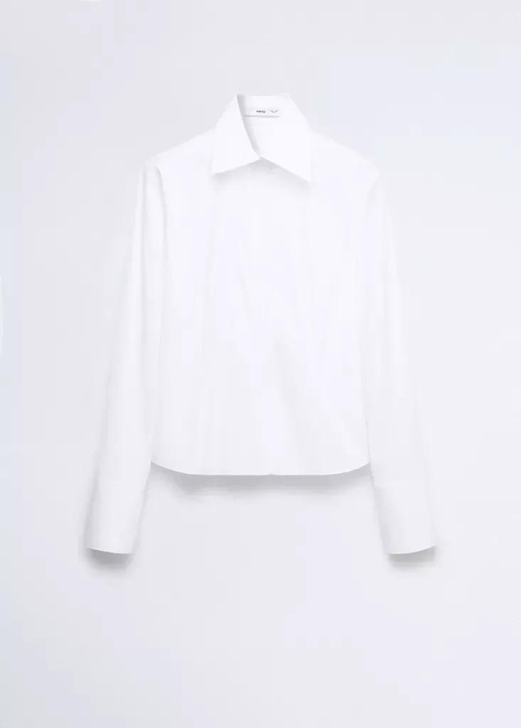 White Straight Cut Shirt, White, large image number 5