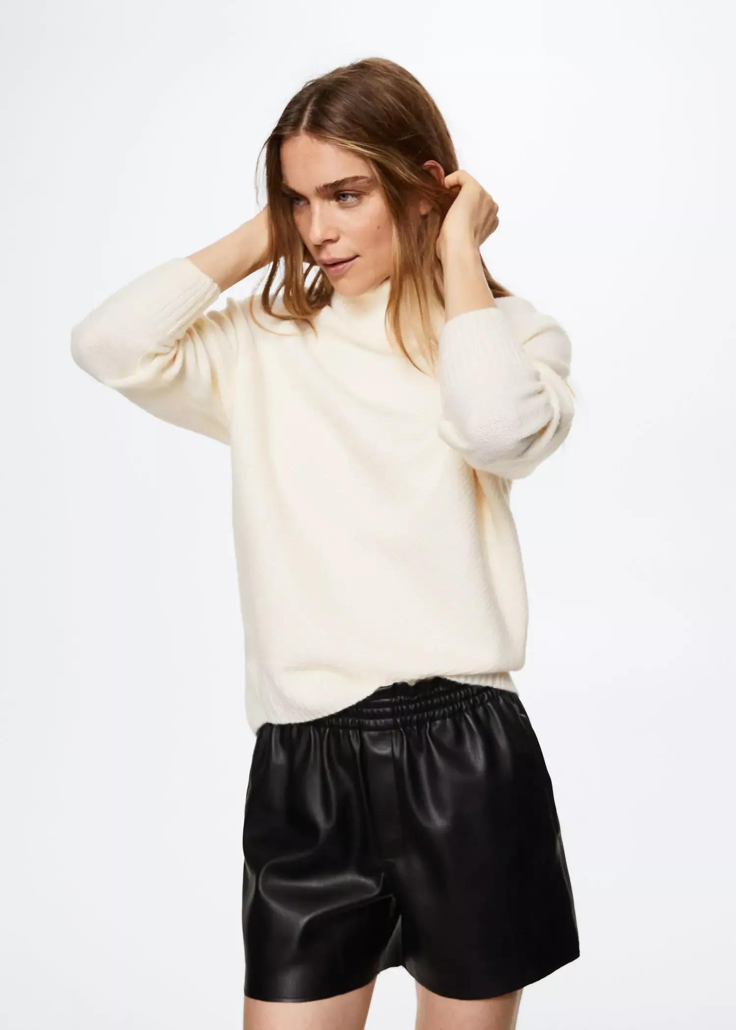 Beige Turtle Neck Sweater, , large image number 1