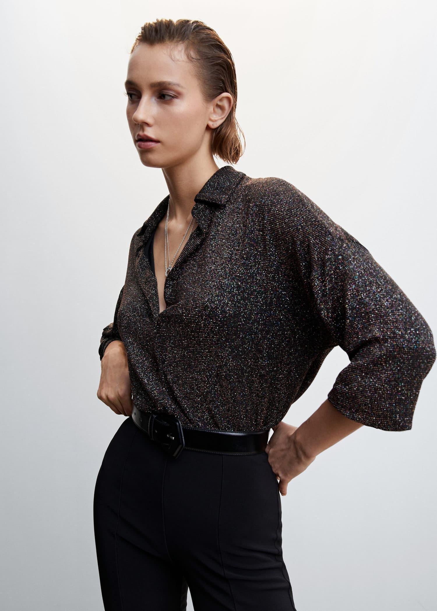 Rust - Copper Metallic Thread Shirt, , large image number 0