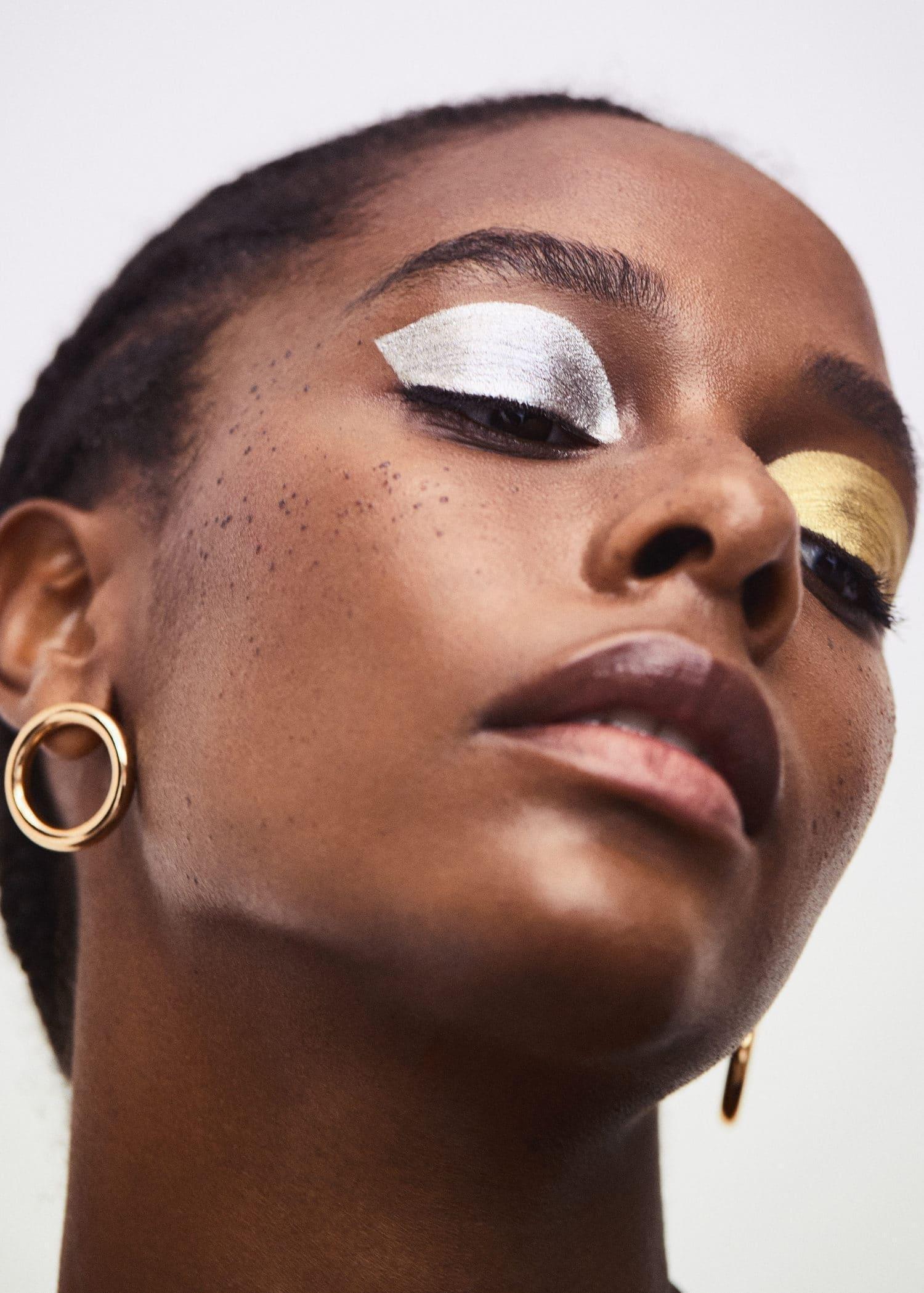 gold Hoop pendant earrings, , large image number 0