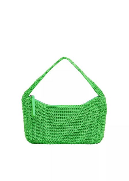 Mango - green Braided shoulder bag