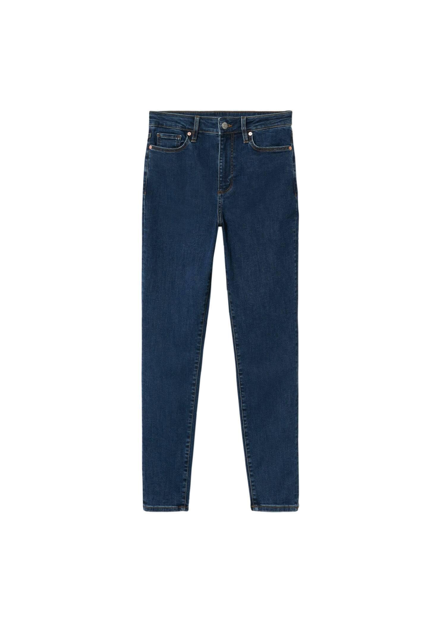 Blue High-Rise Skinny Jeans, , large image number 4