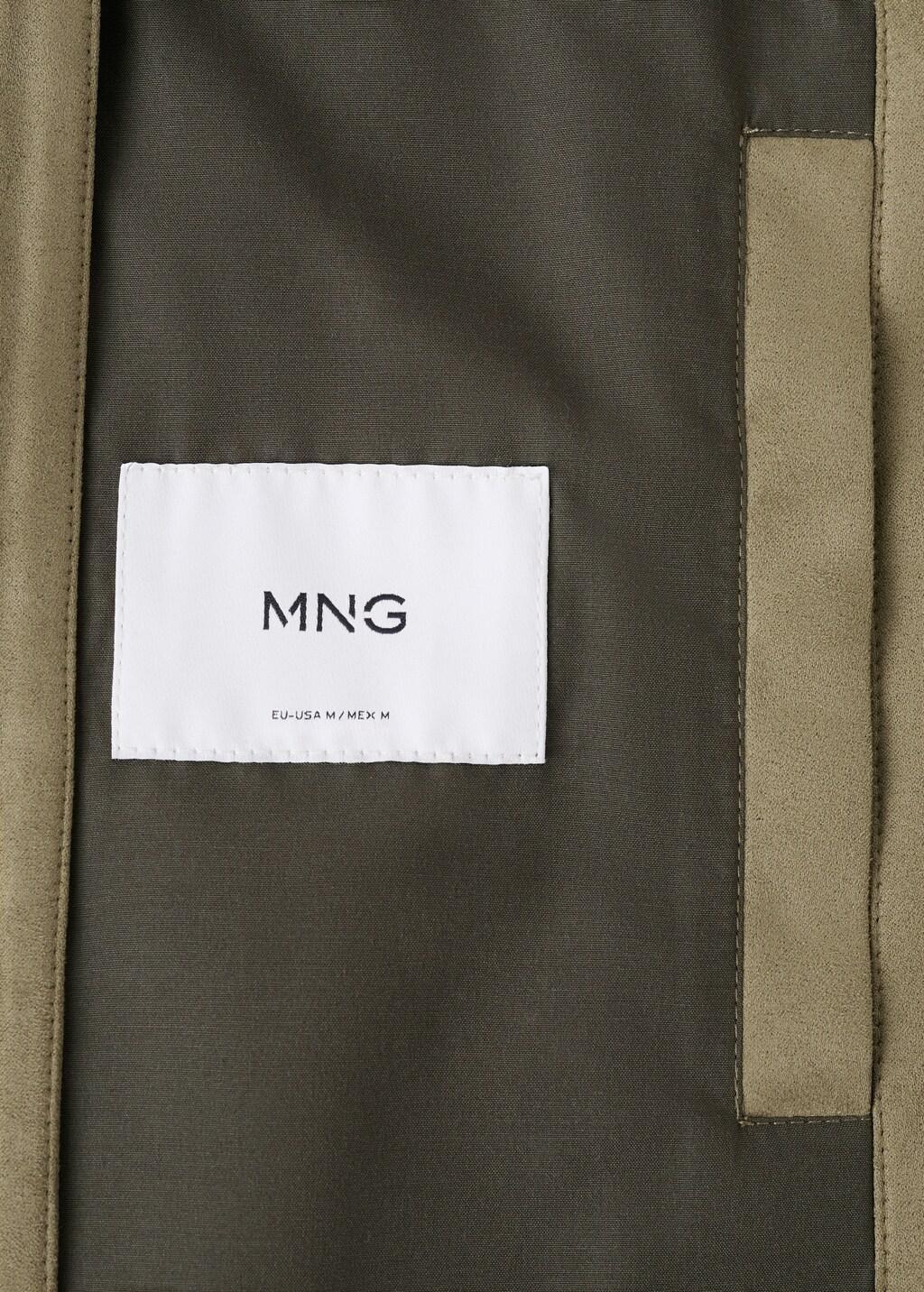Khaki Suede-Effect Bomber Jacket, Beige - Khaki, large image number 5