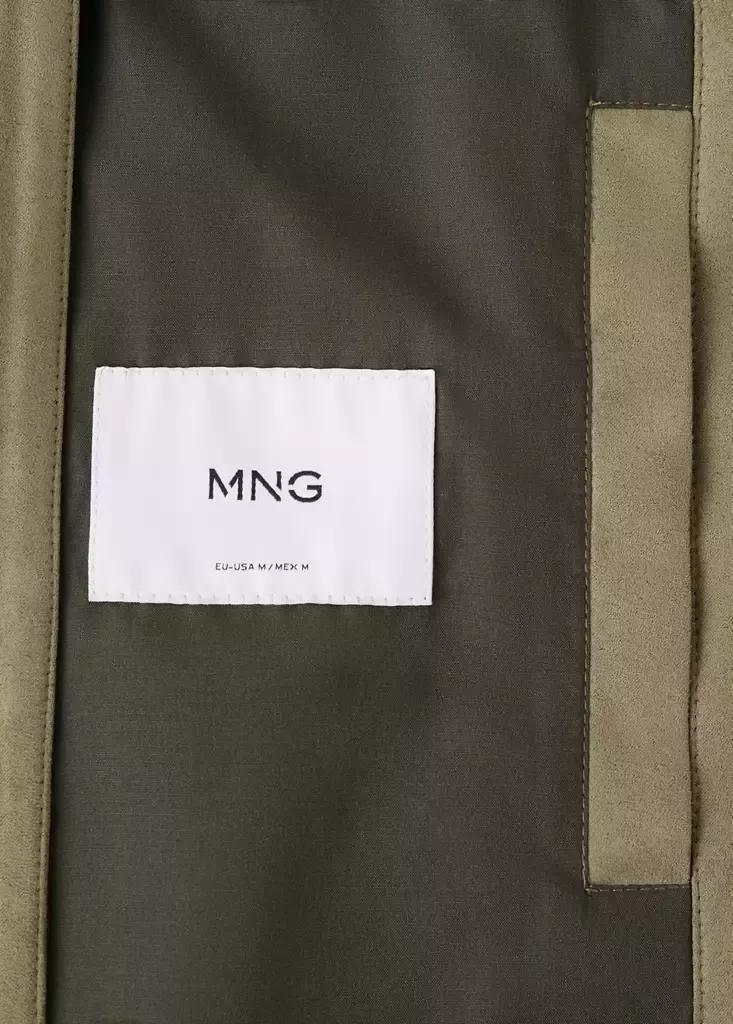 Khaki Suede-Effect Bomber Jacket, Beige - Khaki, large image number 11