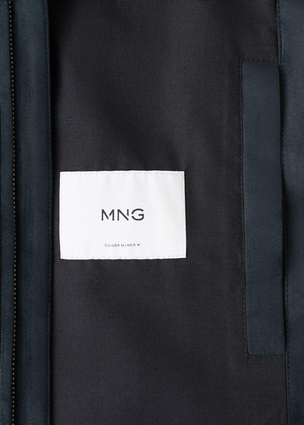 Navy Suede-Effect Bomber Jacket, Navy, large image number 5