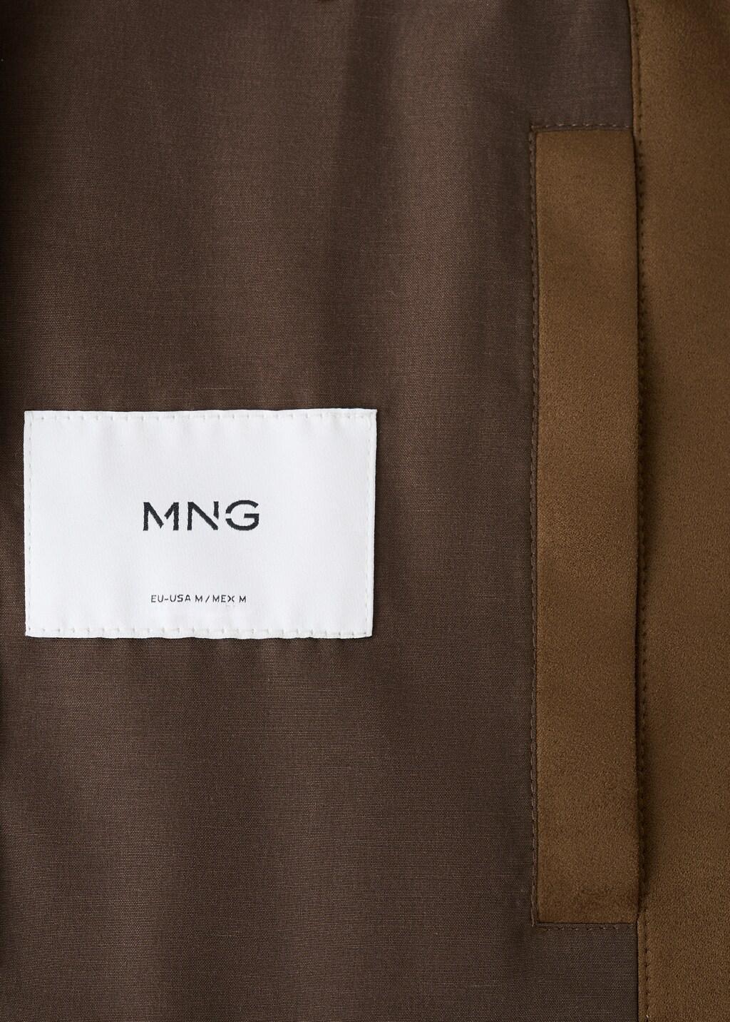 Brown Suede-Effect Bomber Jacket, Dark Brown, large image number 5