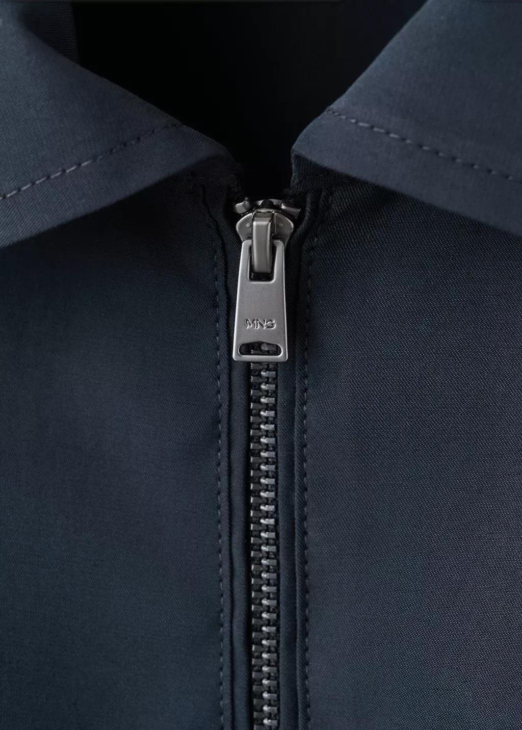 Navy Modal Zip Jacket, Navy, medium