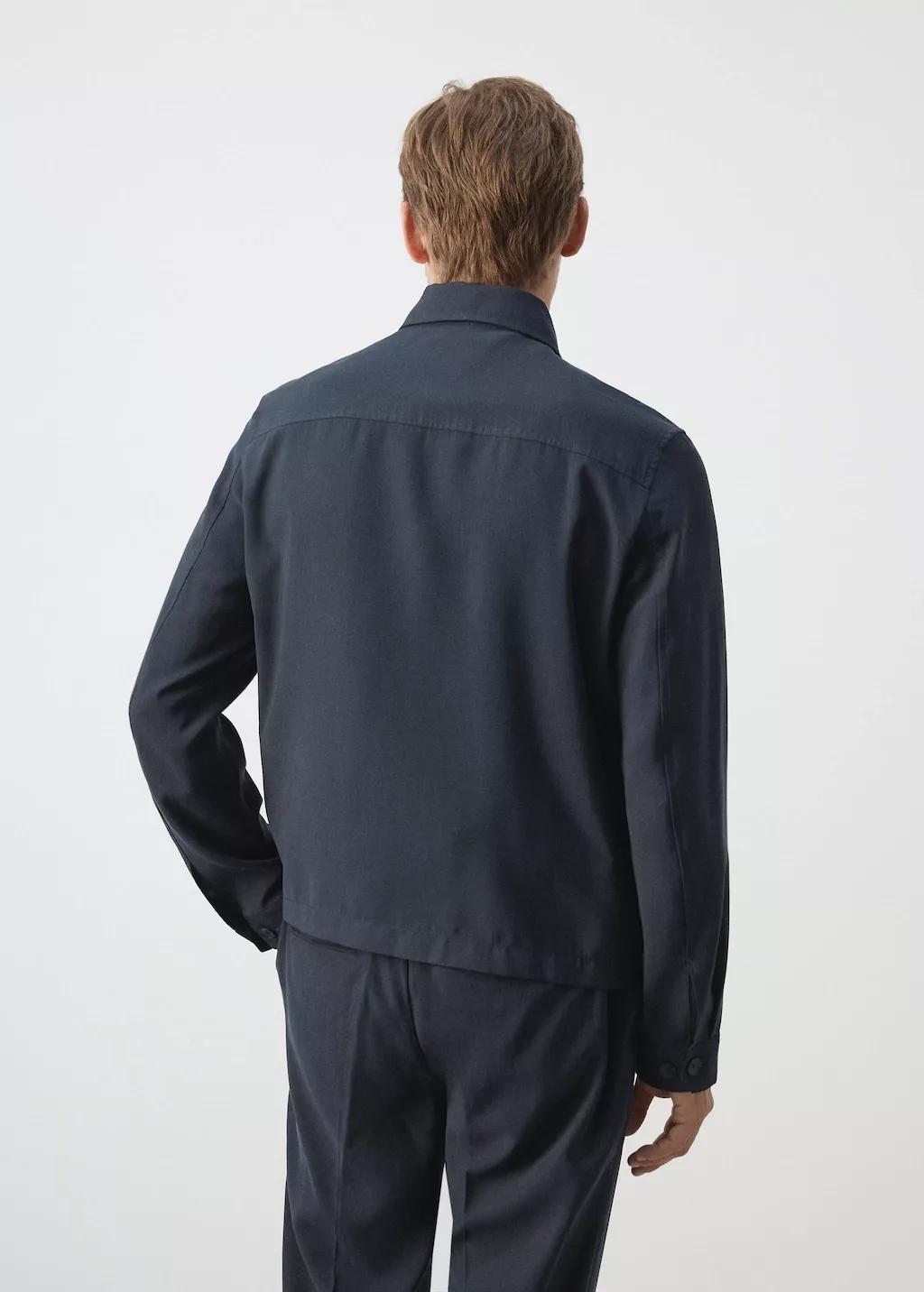 Navy Modal Zip Jacket, Navy, medium