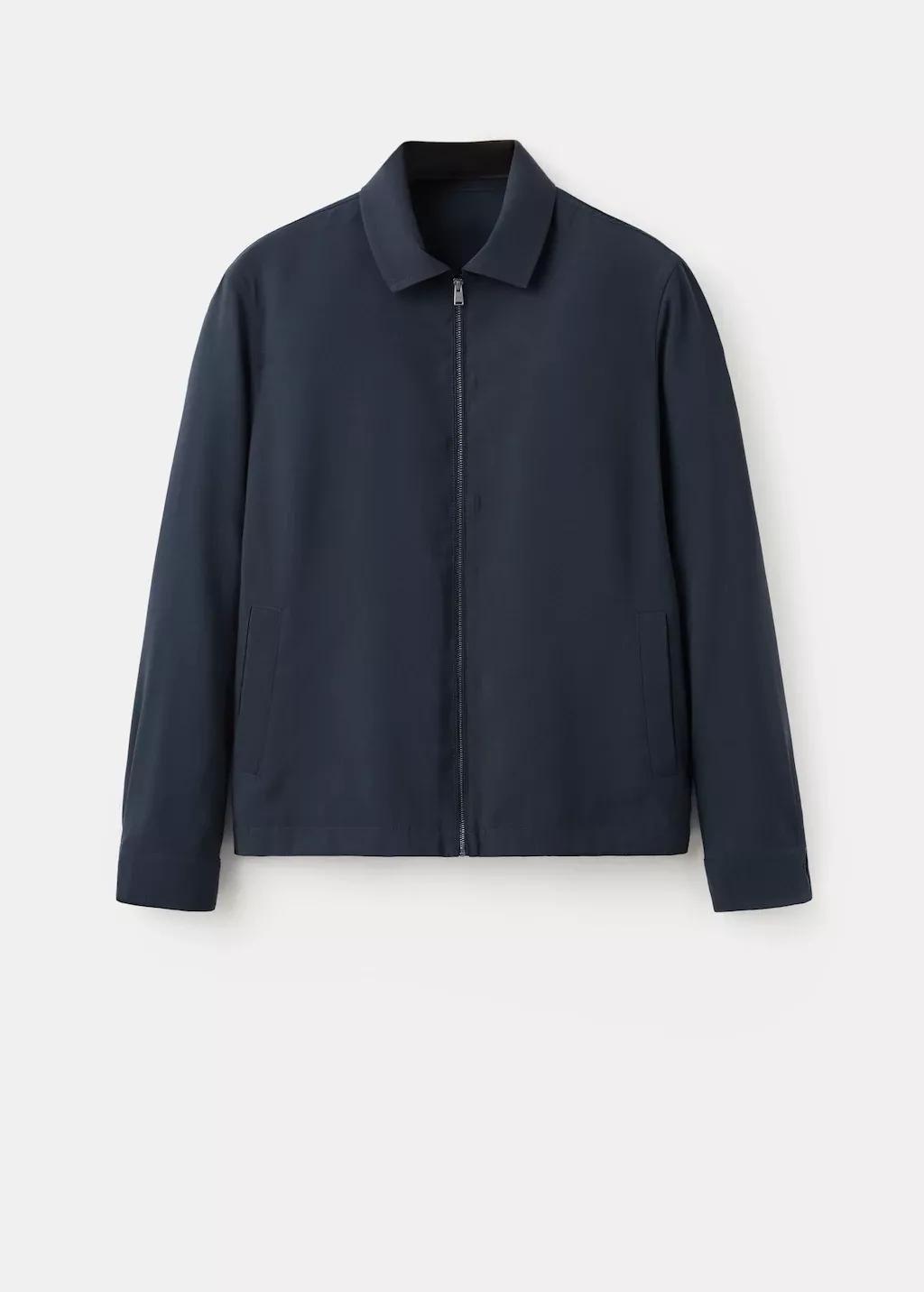 Navy Modal Zip Jacket, Navy, large image number 7