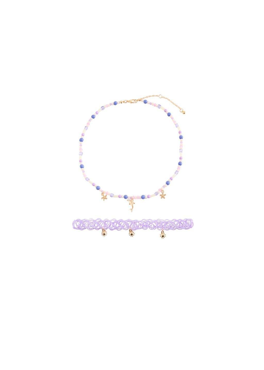 LT-PASTEL PURPLE Combined necklace pack, Kids Girl, Light-Pastel Purple, large image number 2