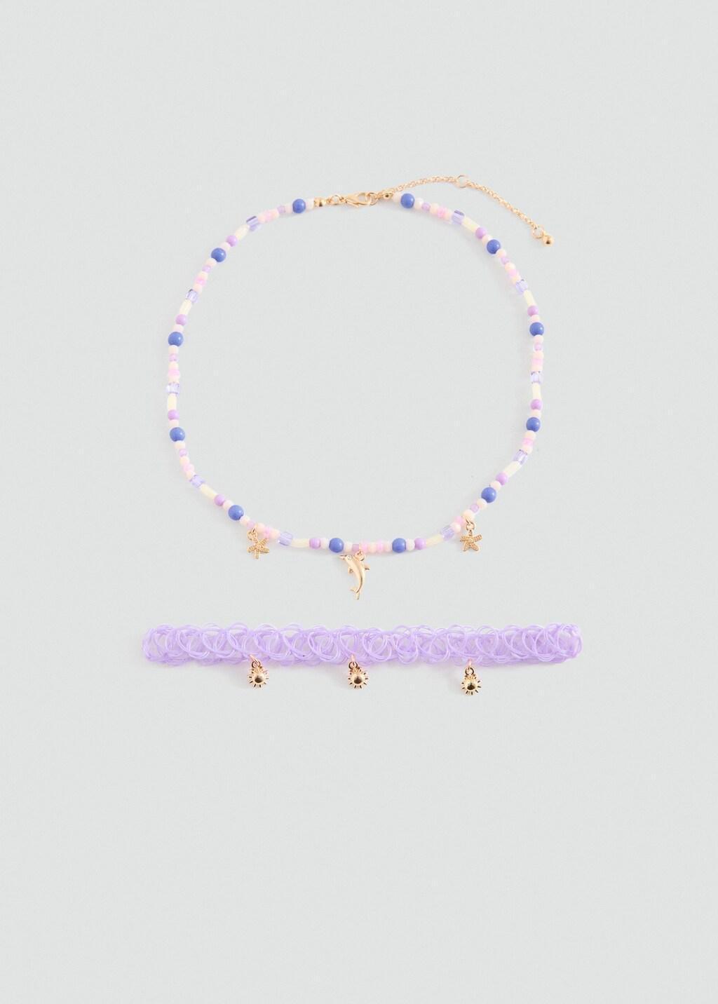 LT-PASTEL PURPLE Combined necklace pack, Kids Girl, Light-Pastel Purple, large image number 3