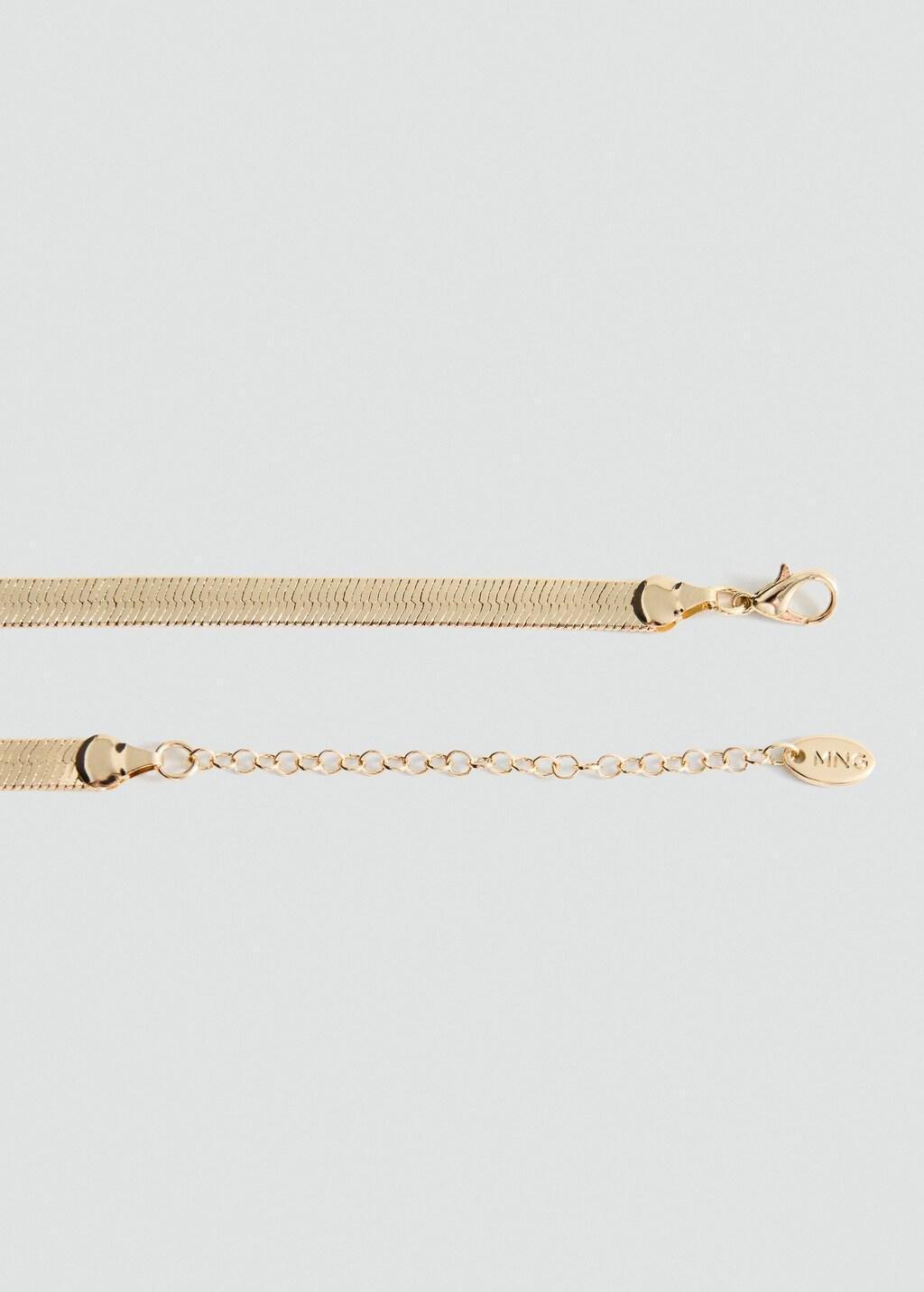 Gold Combined Chain Necklace, 0201_OR, large image number 2