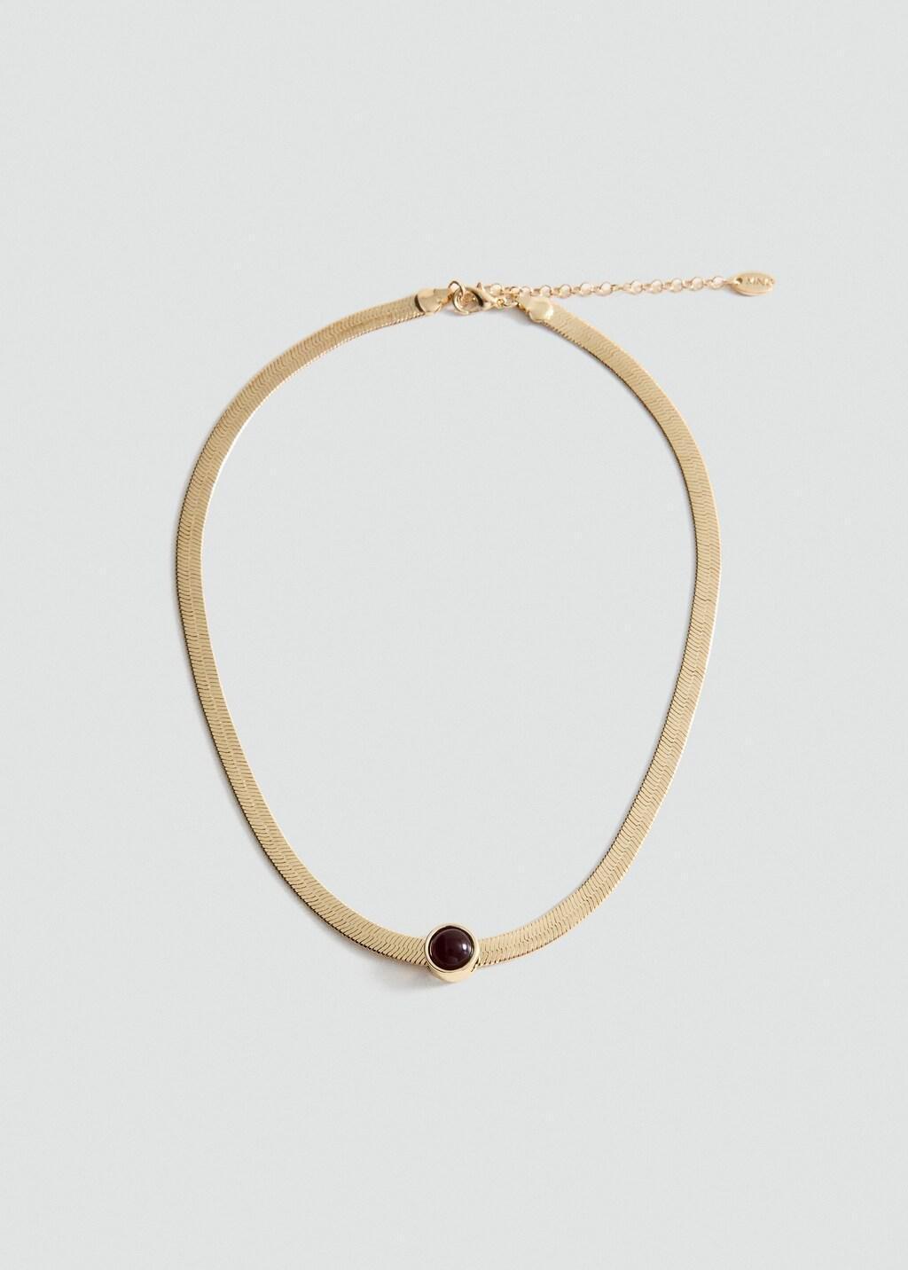Gold Combined Chain Necklace, 0201_OR, large image number 4