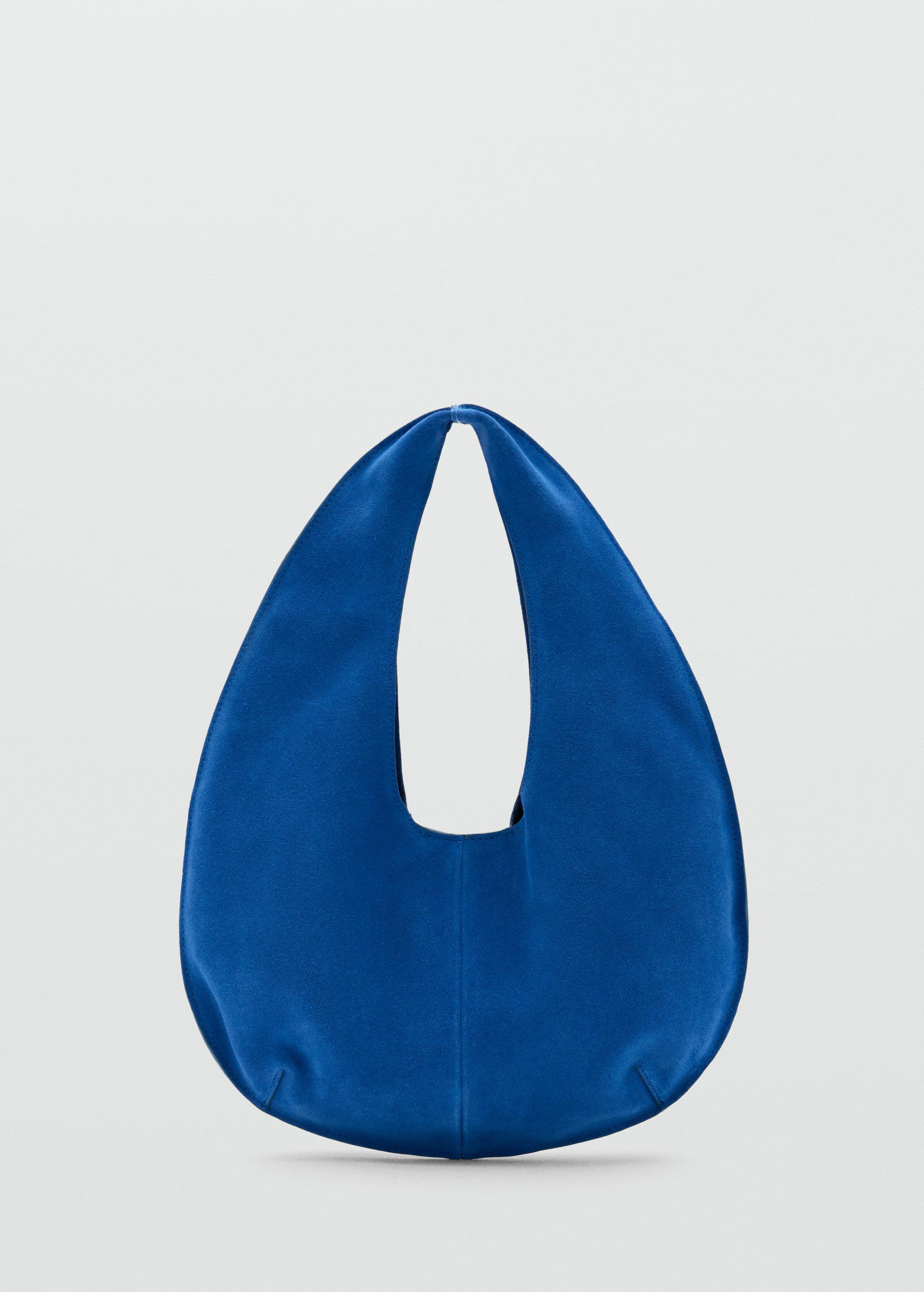 BLUE Small split leather bag, Women, Bright Blue, medium