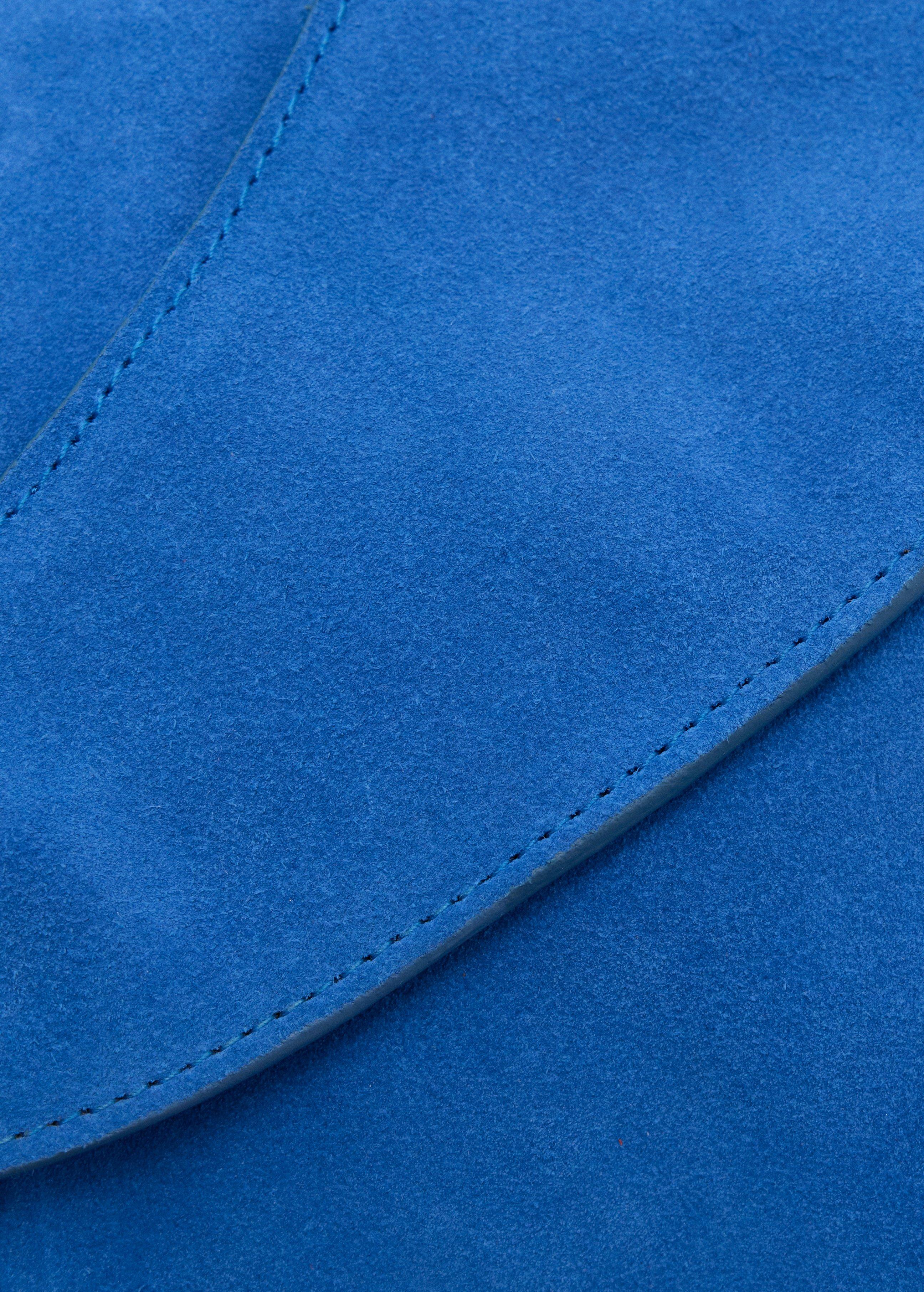 BLUE Small split leather bag, Women, Bright Blue, large image number 2