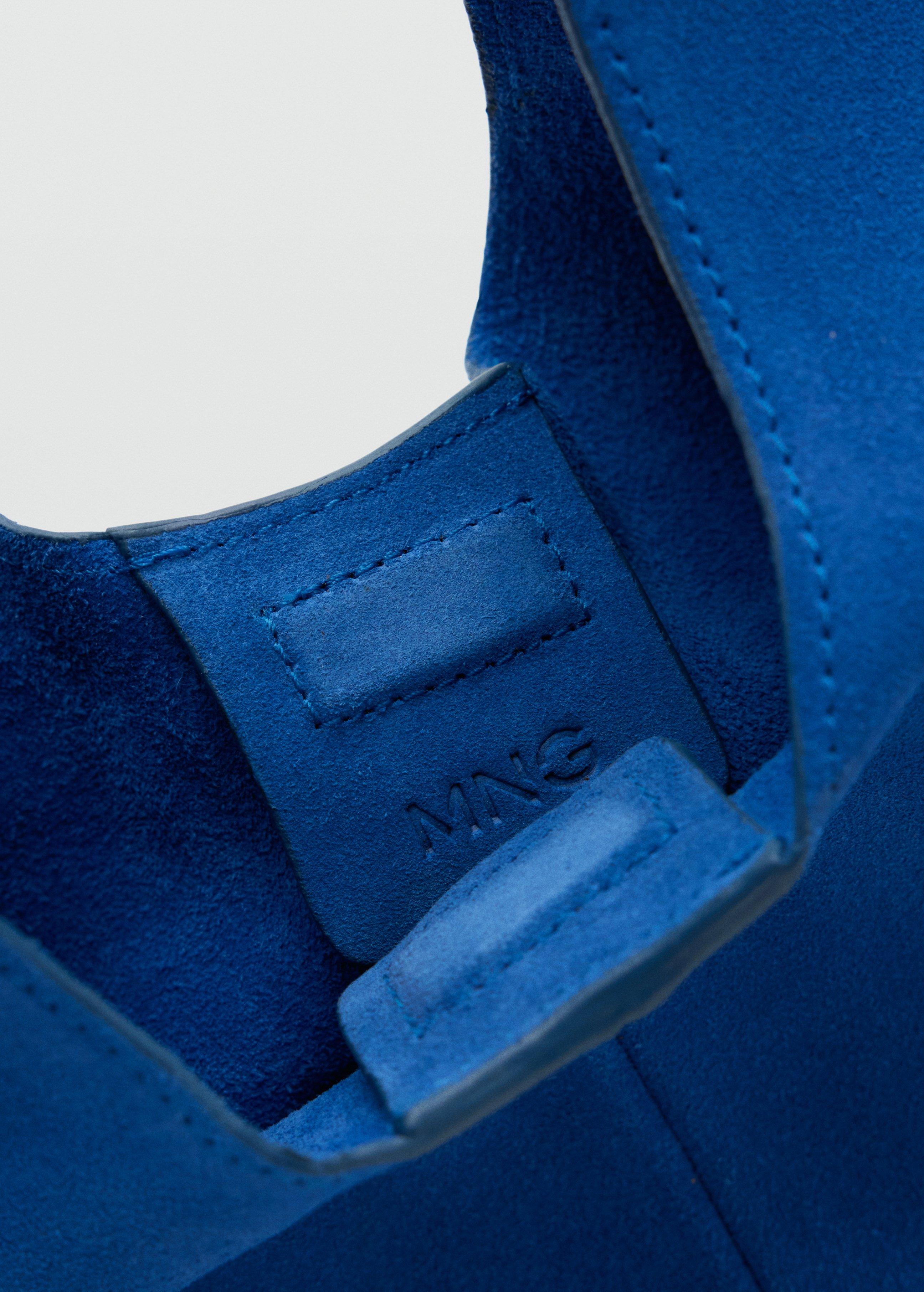 BLUE Small split leather bag, Women, Bright Blue, large image number 4
