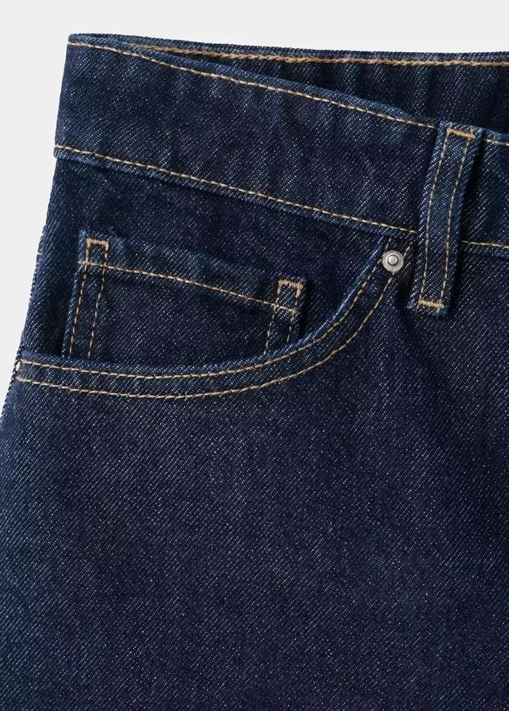 Blue Straight-Fit Denim Shorts, Open Blue, large image number 10