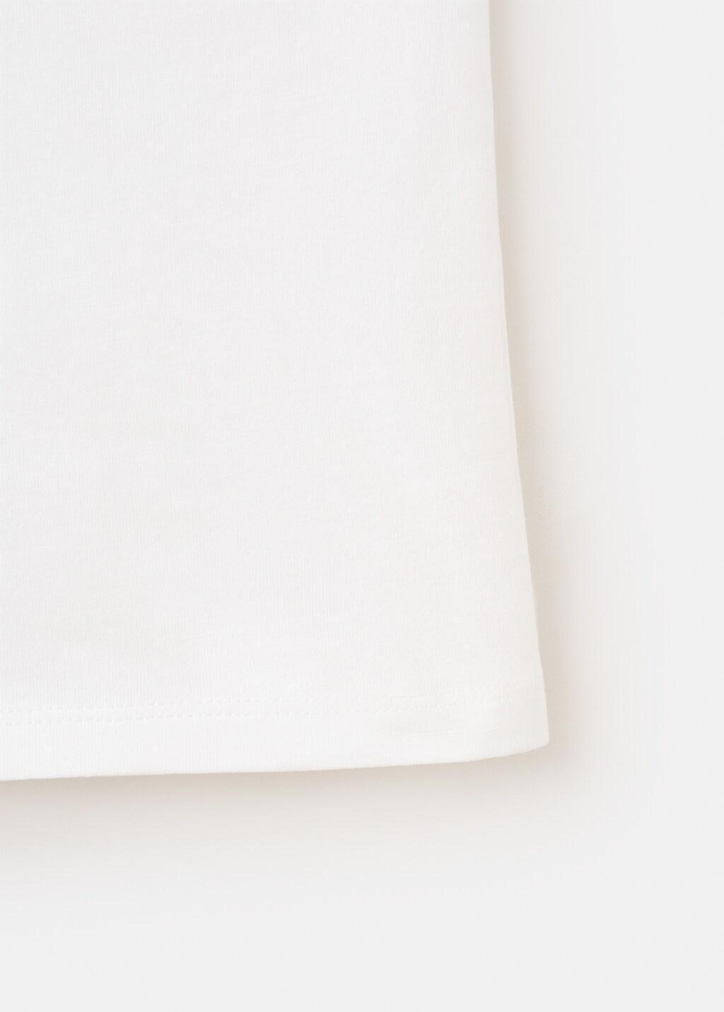 White Asymmetric Eyelets Top, Kids Girls, Natural White, large image number 2