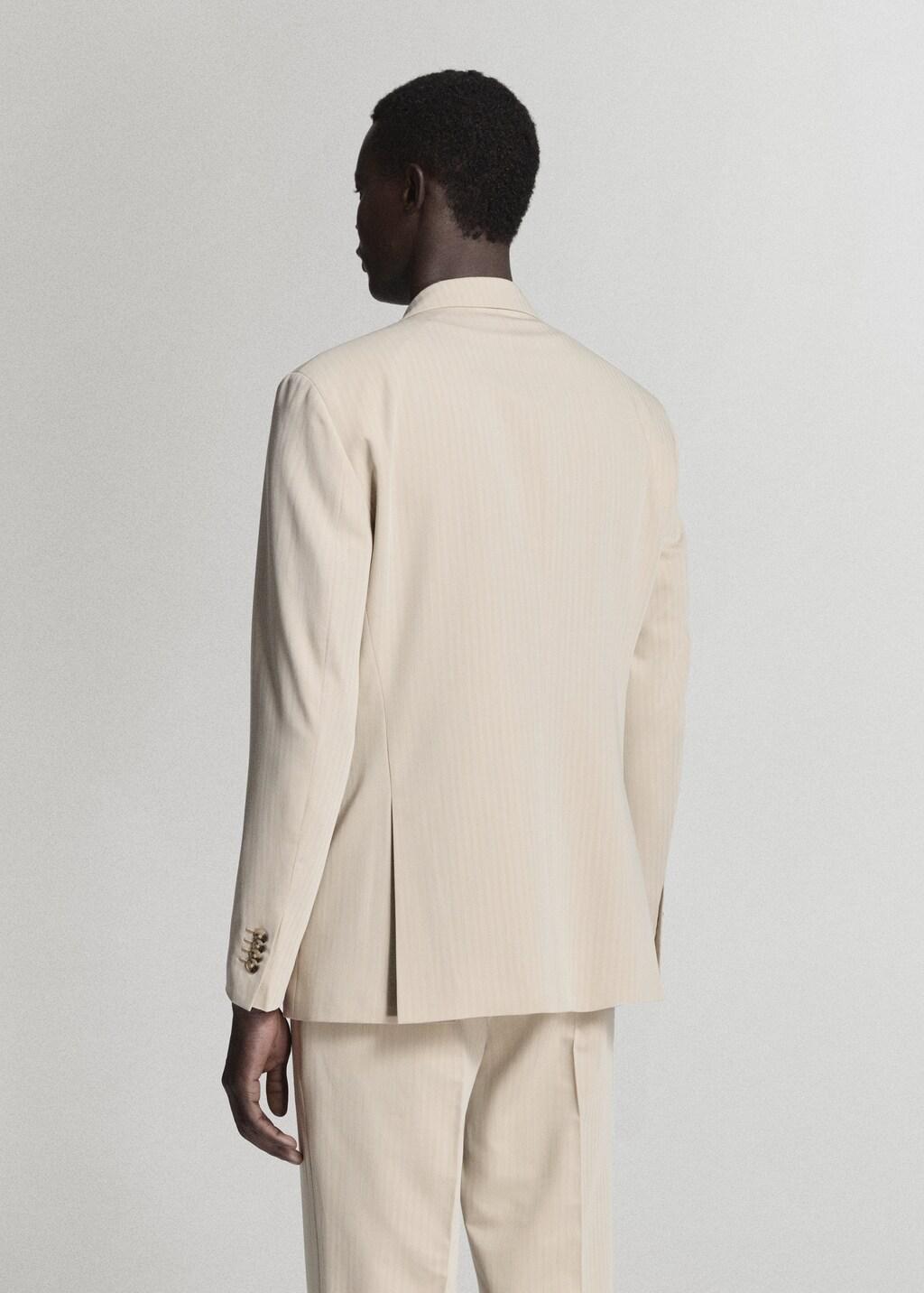 Beige Milan Slim-Fit Suit Jacket, Light Beige, large image number 2